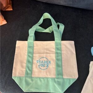 Mint Green and Beige Trader Joe’s Tote Bag